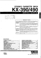 Yamaha KX-490 - Service Manual